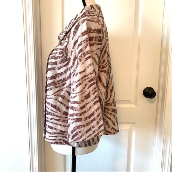 CHICO’S Zebra Print Lace Overlay Cardigan/Jacket - Picture 2 of 8